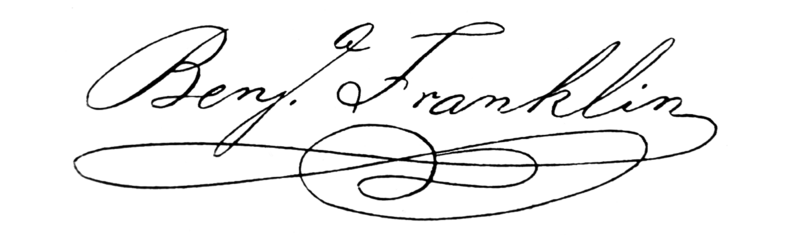 Ben Franklin Signature